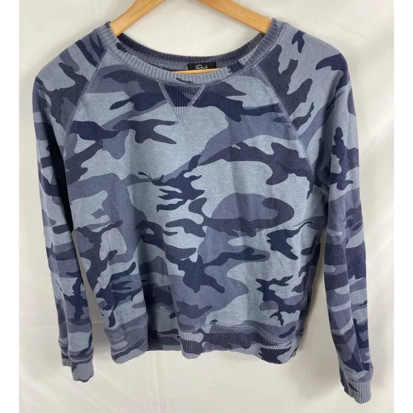 RAILS Theo Blue Indigo Camo Sweatshirt size small - Image 3