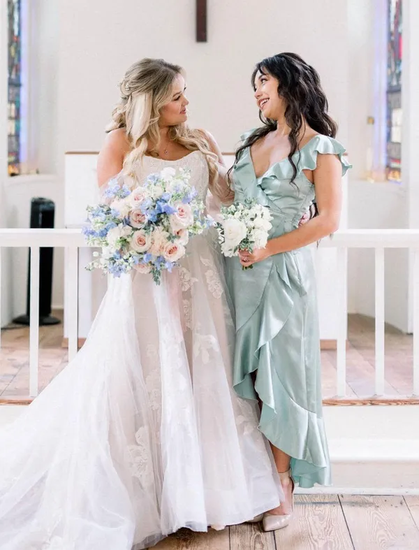 Sage Satin James Midi Dress - Image 3