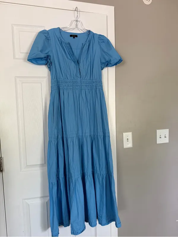 Quince Aqua Blue Long Maxi Dress Summer - Image 5
