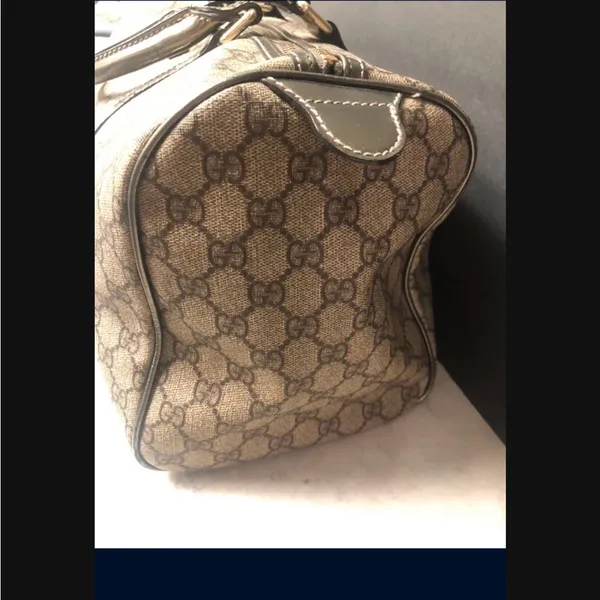 Authentic Gucci Brown and Bronze Supreme GG monogram Boston Bag - Image 3