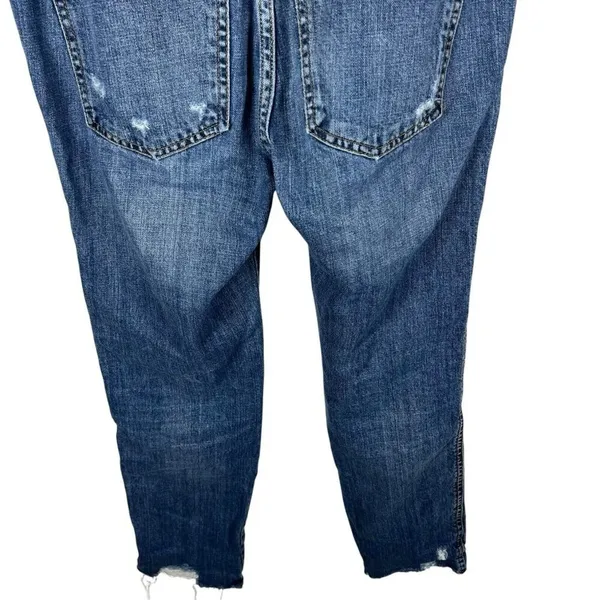 We The Free Jeans Straight Leg Raw Hem Medium Wash Women's Size‎ 25 Boho - Image 3