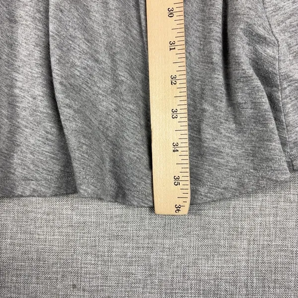 BLQ T-Shirt Dress Womens 0 Gray Long Sleeve Swing Jersey Stretch Casual Short - Image 4