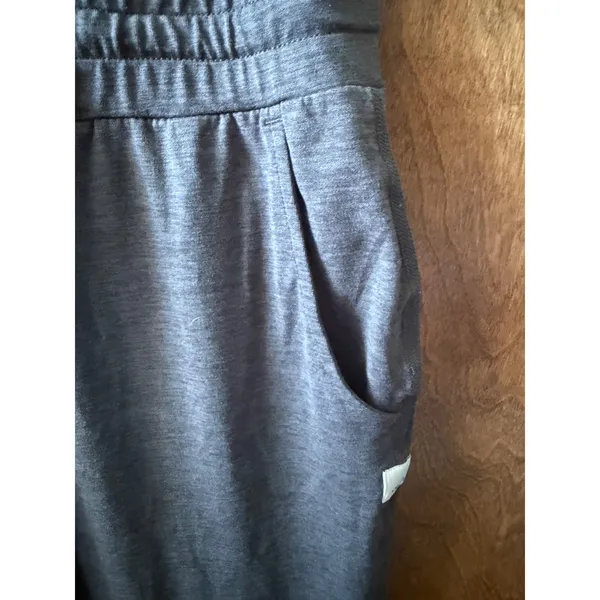 Vuori Sz XL All Day Heather Charcoal Gray Drawstring Jumpsuit Romper Comfy Cozy - Image 5