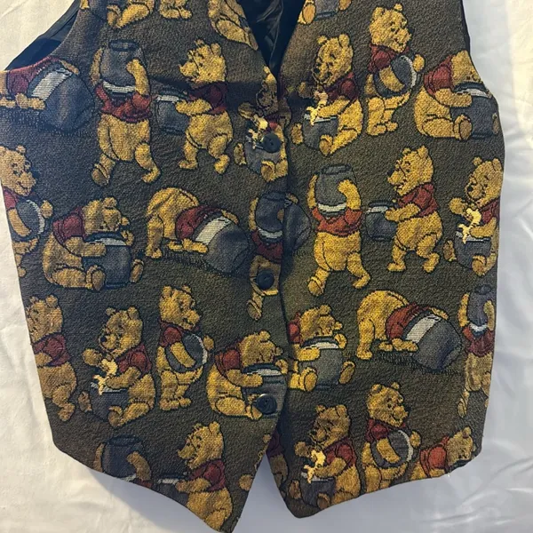 Vtg Winnie The Pooh Embroidered Vest size small - Image 3