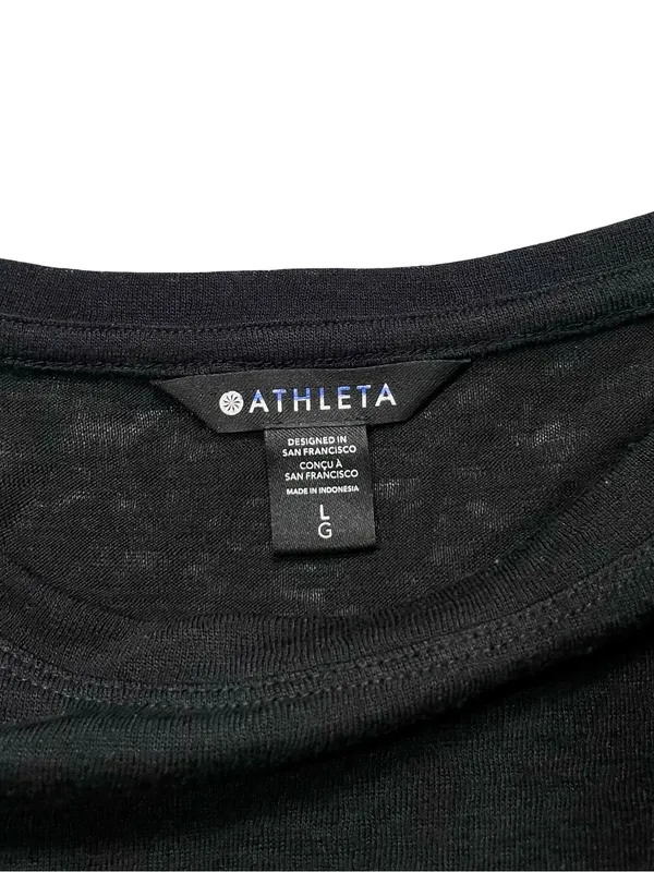 Athleta Breezy Black Serene Modal Blend Relaxed Boxy Top - Image 3