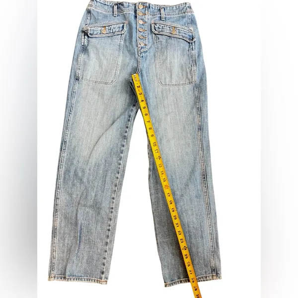 Veronica Beard Womens Rinley Cropped Straight Leg High Rise Jeans Denim Size 30 - Image 10