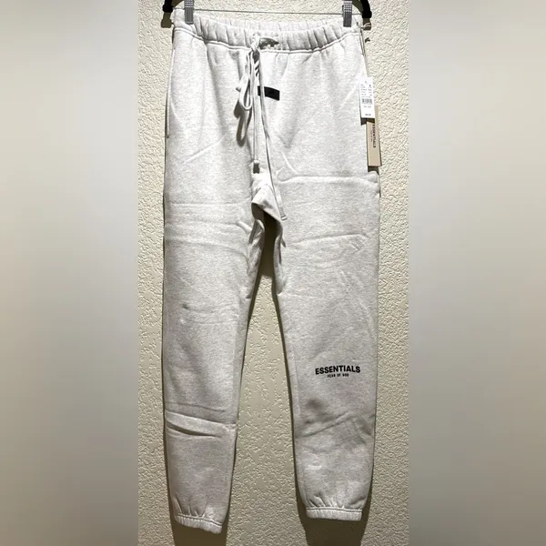 NWT Essentials Fear Of God Essentials Light Oatmeal Sweatpants Size S - Image 4