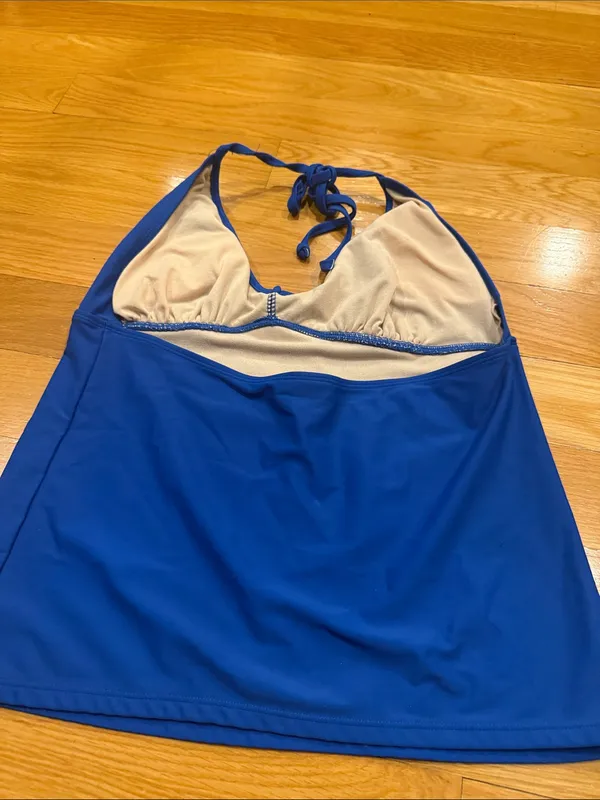 Old Navy royal blue tankini top size large . - Image 4