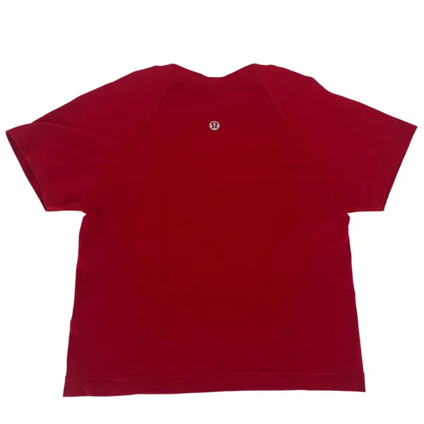 Lululemon Swiftly Tech Cropped Short Sleeve 2.0 Oxford‎ Red Size 2 - Image 7