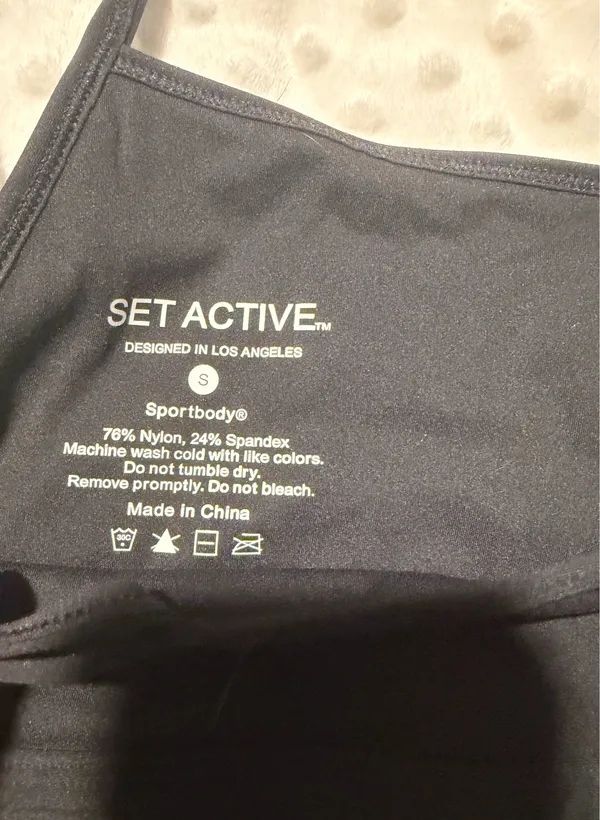 SET Active Sportbody Tie Bra Black | Size S - Image 4