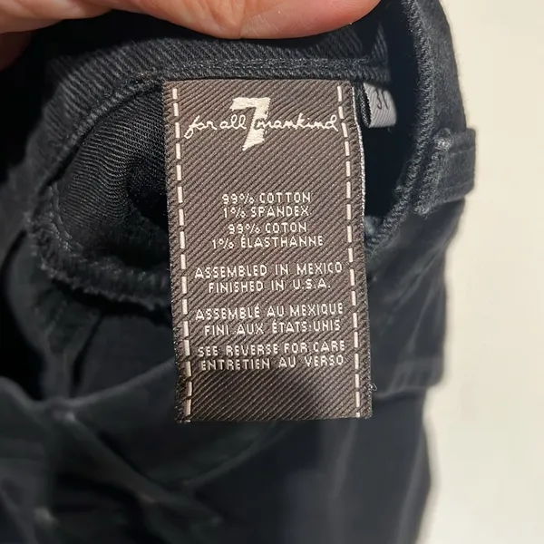 7 for all mankind women’s standard straight leg size 31 black jean - Image 15