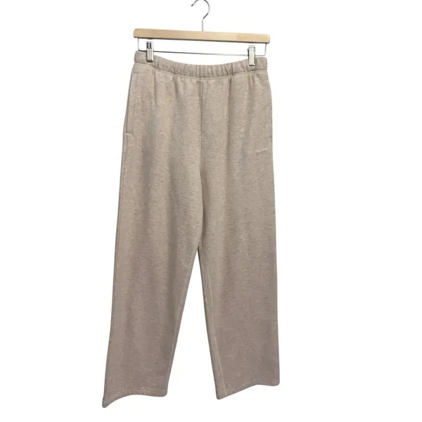 New Skims Cotton Fleece Classic Straight Leg Pant Oatmeal Hearher Medium NWT - Image 5