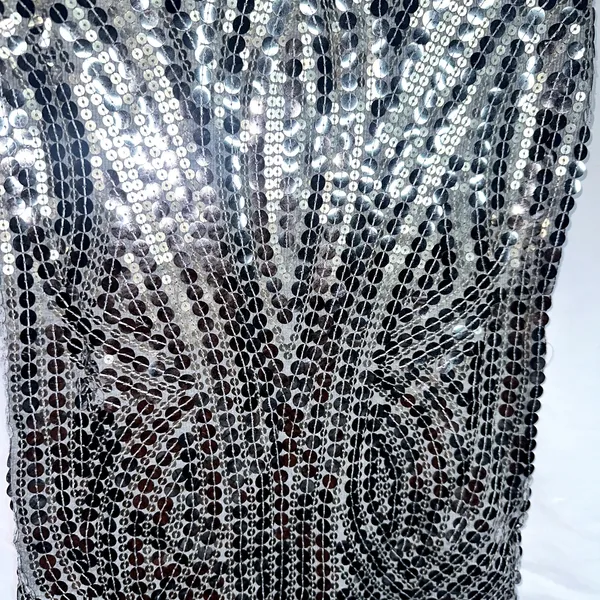 Michael Kors Womens Size Medium Silver Sequined Jersy Stretch Tank Top - Image 2
