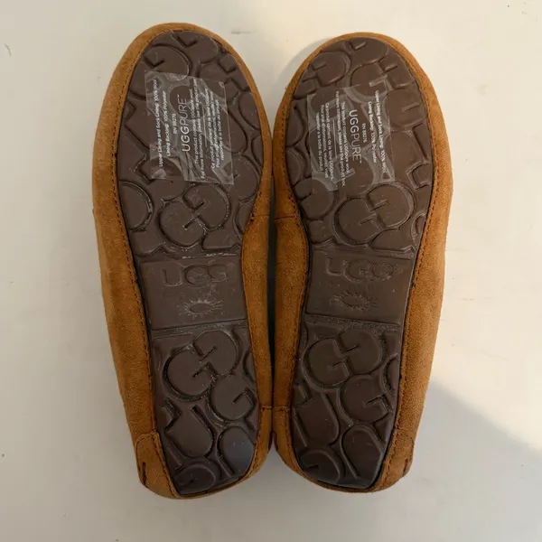 UGG Dakota Slipper Moccasin Chestnut Brown Suede Size 5 Shearling Lining NEW - Image 10