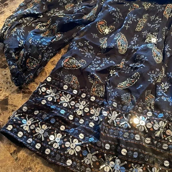 Free People Age Of Aquarius Paisley Sequin Top - Image 14