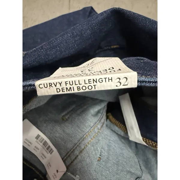 J.Crew Curvy Full Length Demi Bootcut Denim Jeans Size 32 X 32 Patch Pocket New - Image 5