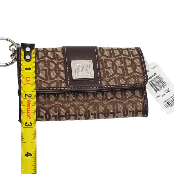 Giani Bernini Block Signature Womens Small Wallet Brown 4.5" - Image 9
