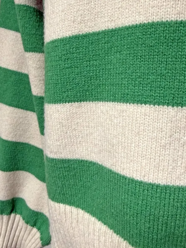Hyfve Striped Polo Collar Knit Sweater - Image 6