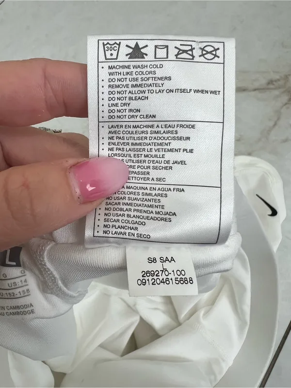 Nike Fit Dry White Tennis Skirt Size Large - Image 6