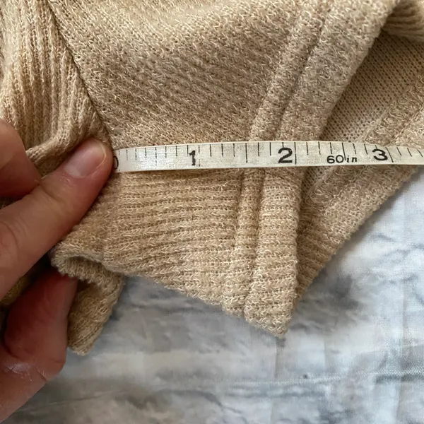 Women XS knit tube top and pull on shorts outfit tan - Image 5