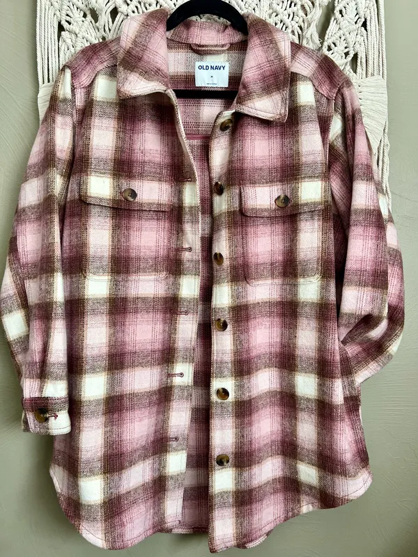 Plaid Flannel Utility Shacket - Image 3