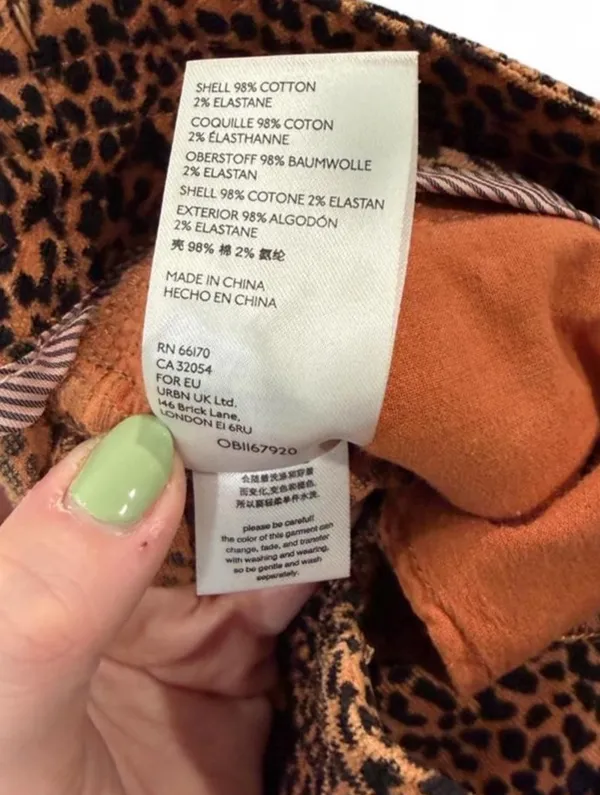 Anthropologie Kalea Cheetah Animal Print High Rise Trouser Joggers Pants XS - Image 7