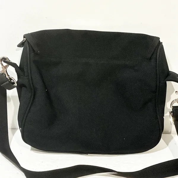 Playboy Vintage y2K Black Canvas‎ Blue Bunny Crossbody Messenger Bag - Image 5