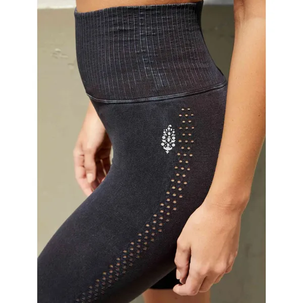 NEW Free People Movement‎ Good Karma Biker Shorts in Black - Image 3