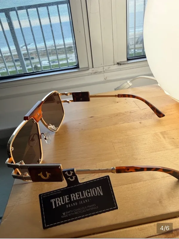 TRUE RELIGION tortoise shell acetate aviator Sunglasses - High Bridge UNISEX - Image 5