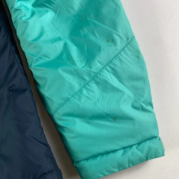 Columbia Jacket Womens Small Blue Turquoise‎ Full Zip Hooded Puffer Zip Pockets - Image 10
