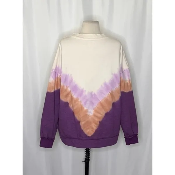 FP Movement FREE PEOPLE‎ Ombre Metti Crew Sweatshirt Shirt Ombre Tie Dye Small - Image 9