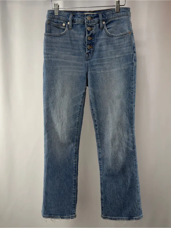 Madewell Cali Demi-Boot Jeans in Dory Wash: Comfort Stretch Edition Size‎ 26 - Image 5