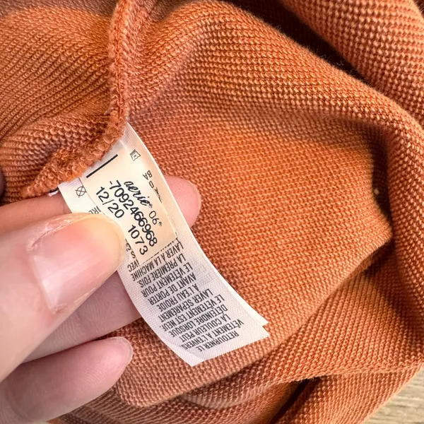 Aerie Long Sleeve French Terry Romper Burnt Orange Terracotta Boat‎ Neck Small S - Image 5