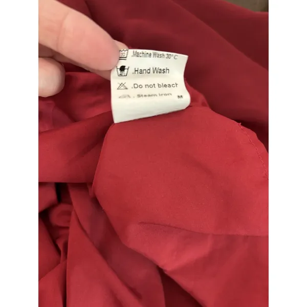 ANRABESS Maxi Dress‎ XL Maroon Sheer Lined Slit Dolman 3/4 Sleeve Elastic Waist - Image 14