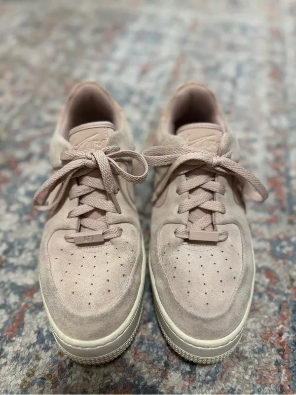 Women’s Suede Blush Nike Air Force 1 Sneakers - Image 3