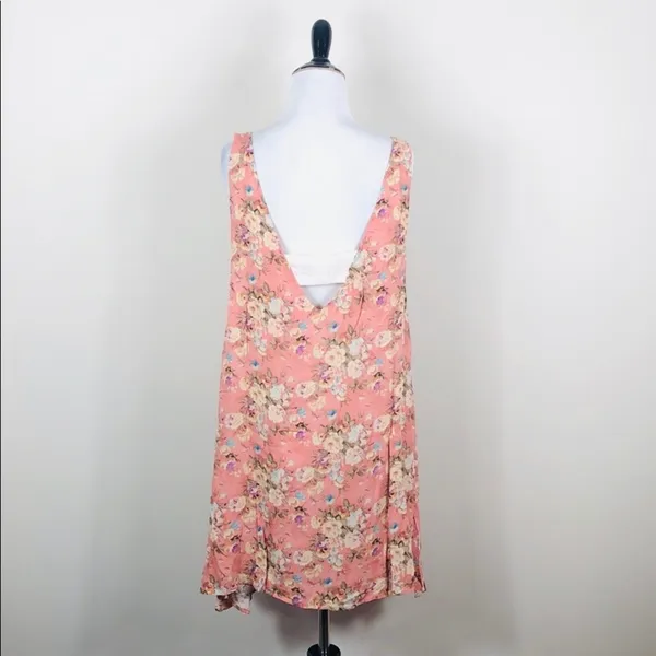 Somedays Lovin Pink Floral Sleeveless Swing Dress Size Medium - Image 4