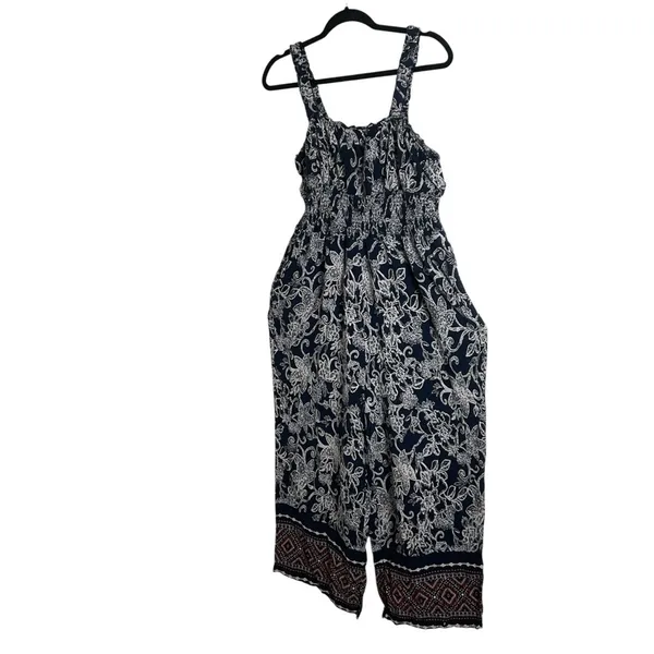 Larsyn & Lily Floral Navy Jumpsuit size X-Large - Image 2