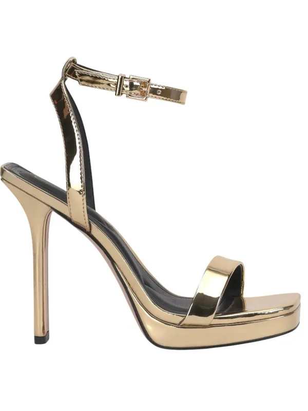 NWT Jessica Simpson Two-Piece Platform Stiletto Dress Sandals Gold Yellow 5M - Image 5