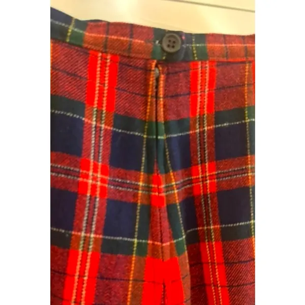 Vintage 70's Pendleton Tartan Plaid Virgin Wool Skirt Classic Heritage sz 4 Midi - Image 4