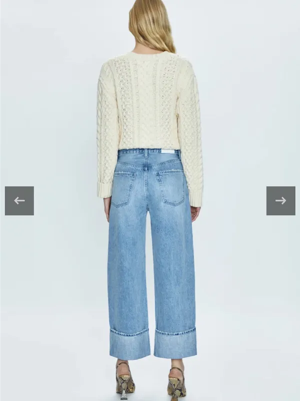 pistola Cuffed Jeans in Light Blue Wash - Image 2