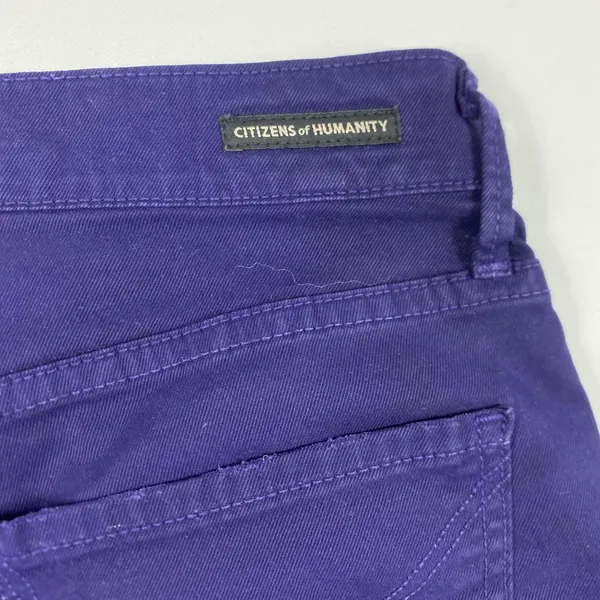 Citizens of Humanity Jeans Womens 29 Purple Thompson Medium Rise Cropped‎ Skinny - Image 11