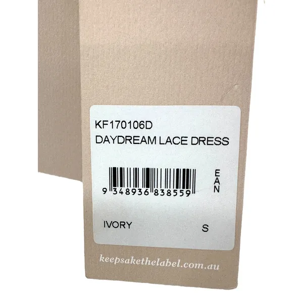 Keepsake The Label Daydream Lace Dress‎ Ivory Sheer Midi Slip Lined Size S NWT - Image 7