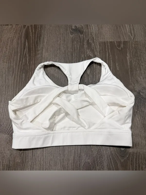 Halara White Strappy Sports Bra - Image 2