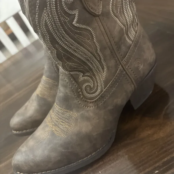 DURANGO CRUSH FASHION BOOTIES Round Toe Cowgirl Distressed Sz 8.5 Equestrian - Image 4