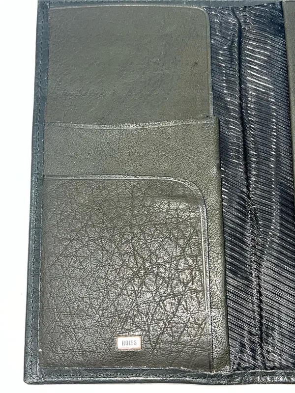 Rolfs Dark Green Long Water Buffalo Skin Leather Wallet 7” X 3.75” - Image 8