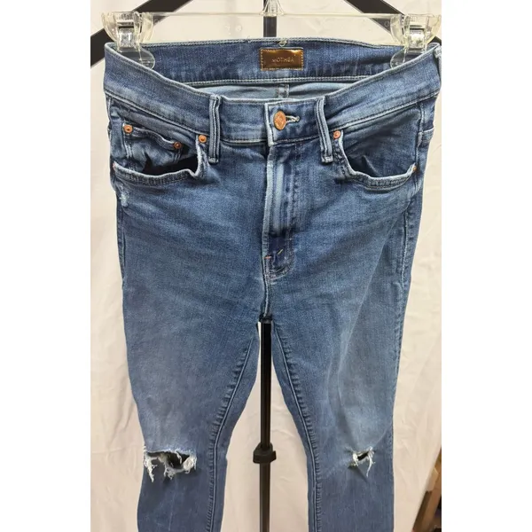 MOTHER $248 The Insider Crop Step Chew‎ Jeans in Dancing on Coals Sz 24 - Image 4