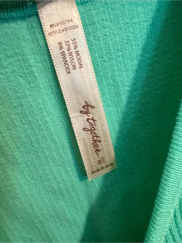 By Together  Seamless Square Neck Button Down Crop Tank - Image 6