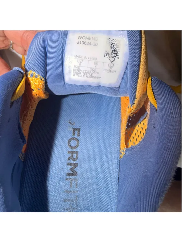 Saucony Guide 15 Size 6 Yellow Blue Athletic Mesh Running Shoes Sneakers S10684 - Image 5
