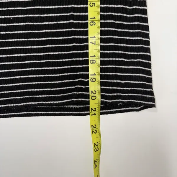 American Eagle Black Soft & Sexy Striped Rib Tee - Image 8