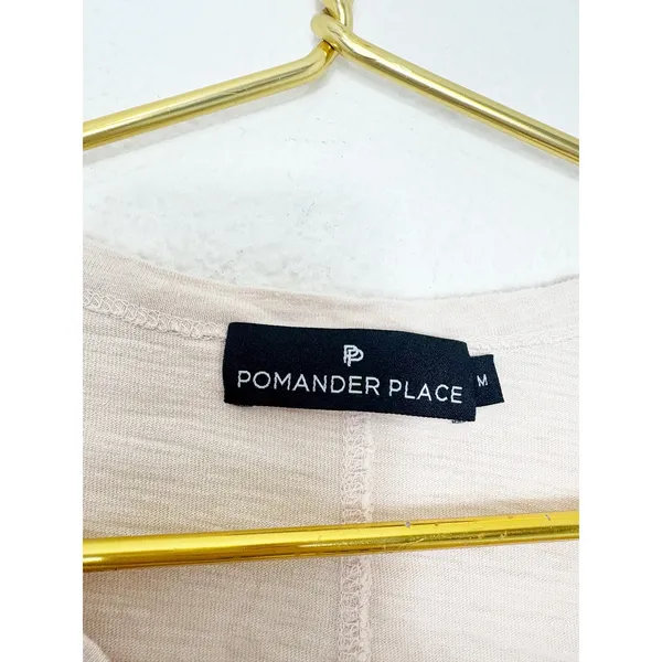 Pomander Place Tuckernuck Long Sleeve Mercer Henley Top Size Medium Oatmeal - Image 6